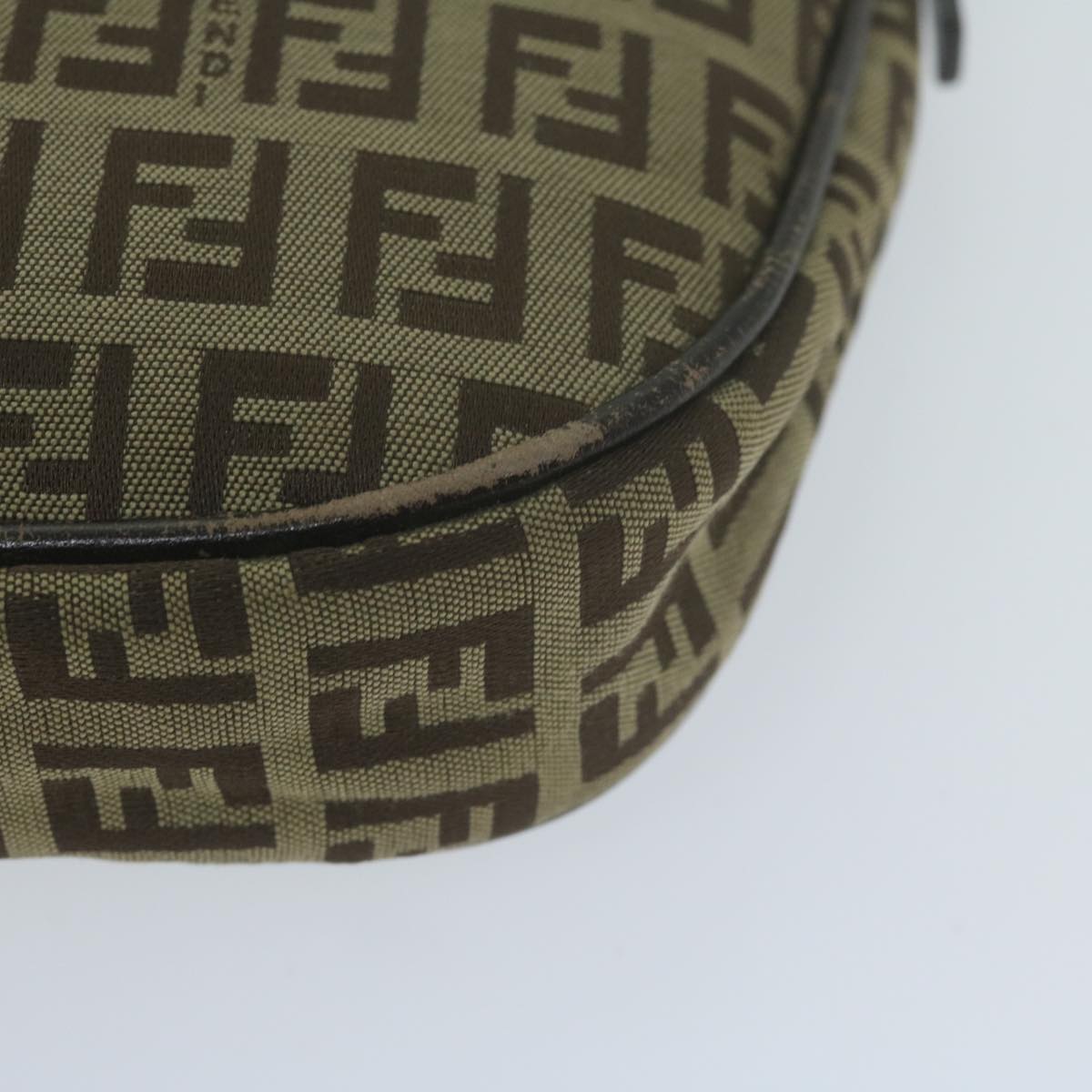 FENDI Zucchino Canvas Accessory Pouch Beigeyk10544