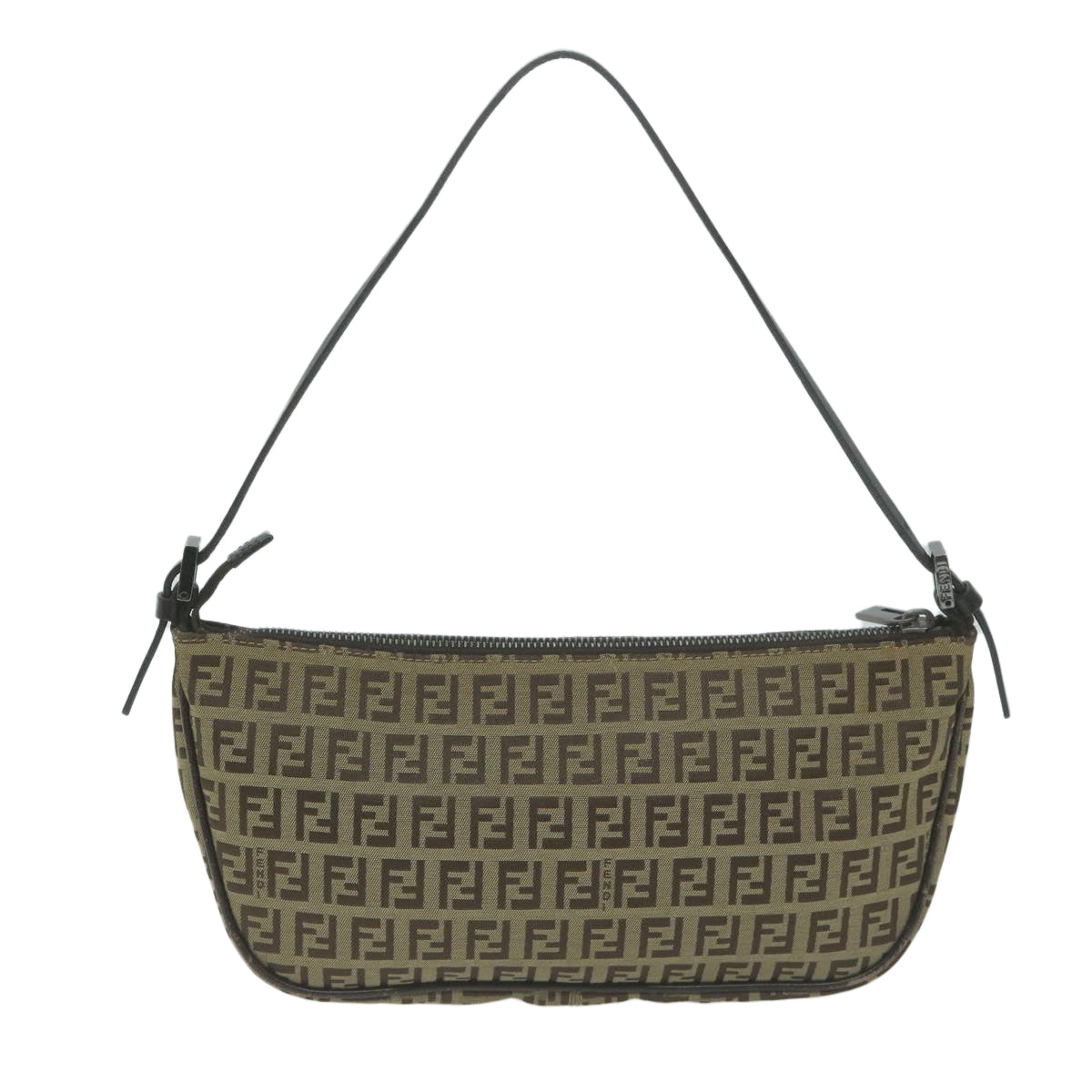 FENDI Zucchino Canvas Accessory Pouch Beigeyk10544