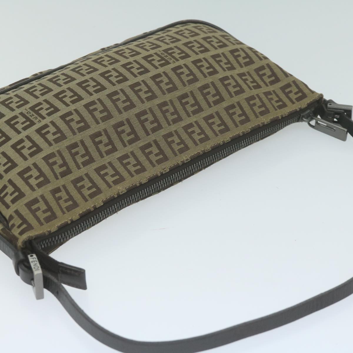 FENDI Zucchino Canvas Accessory Pouch Beigeyk10544