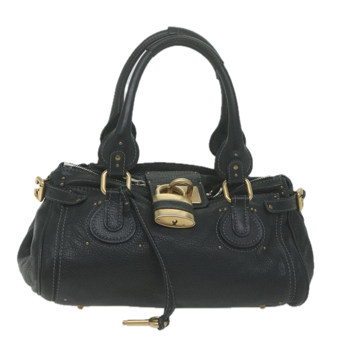 Chloe Paddington Shoulder Bag Leather Black yk10546