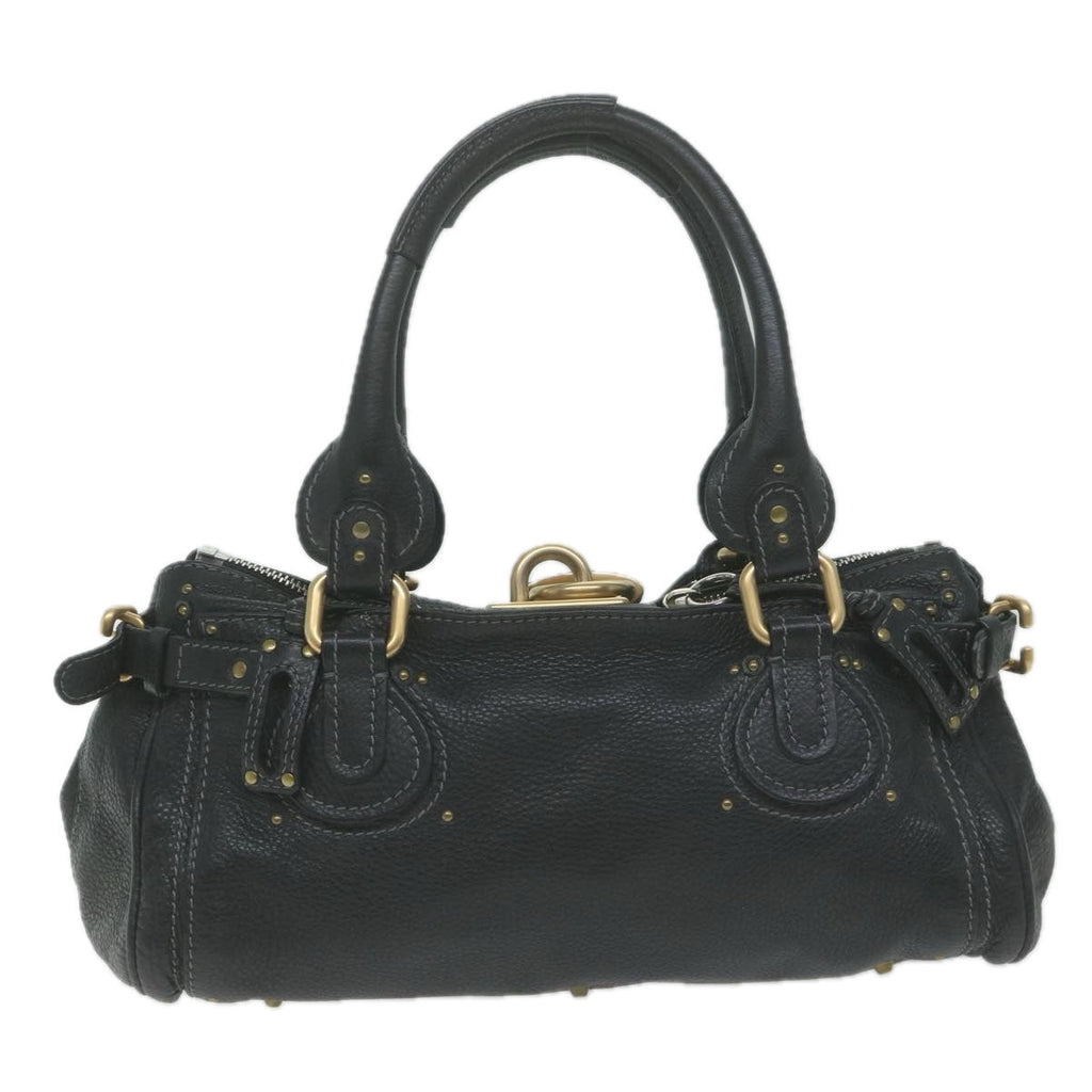 Chloe Paddington Shoulder Bag Leather Black yk10546