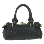 Chloe Paddington Shoulder Bag Leather Black yk10546