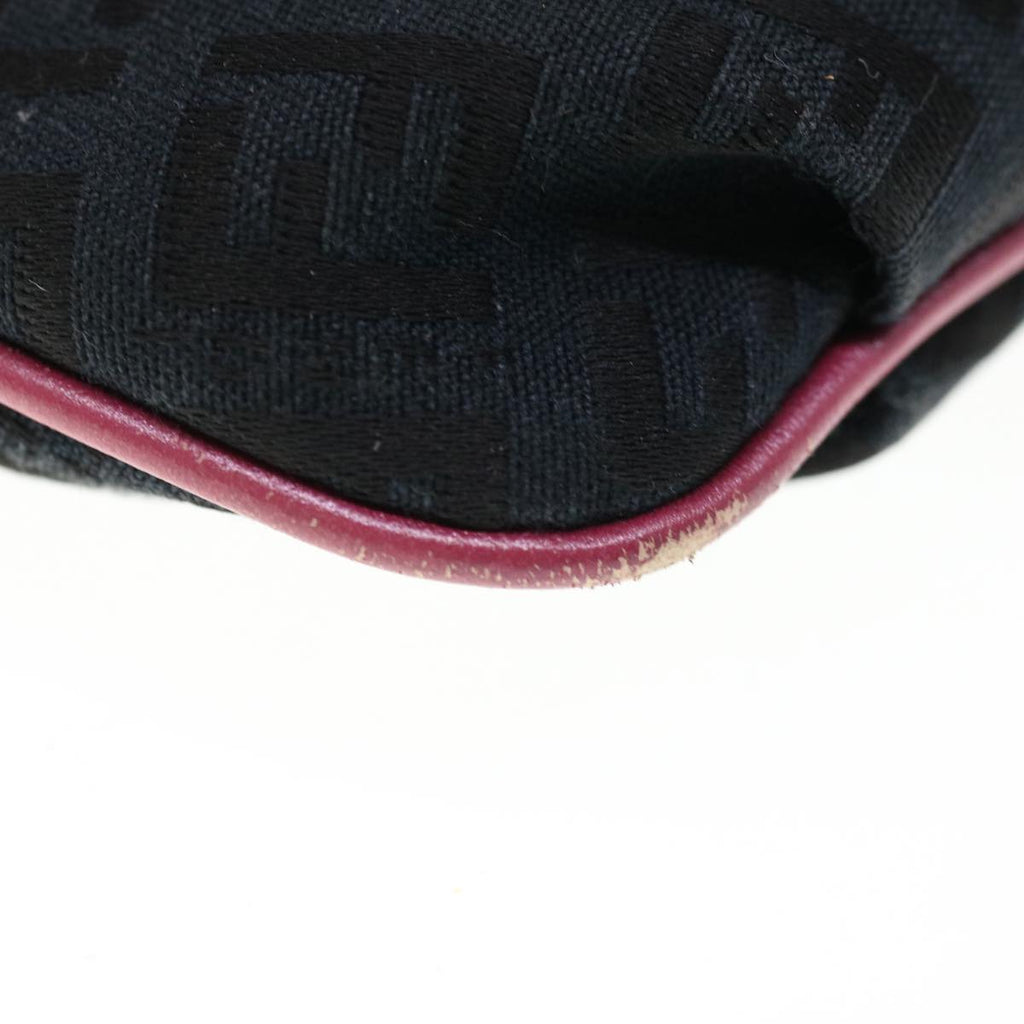 FENDI Zucchino Canvas Pouch Black Pinkyk10551