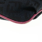 FENDI Zucchino Canvas Pouch Black Pinkyk10551