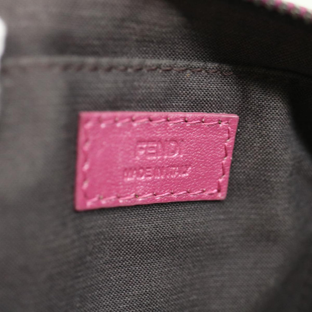 FENDI Zucchino Canvas Pouch Black Pinkyk10551