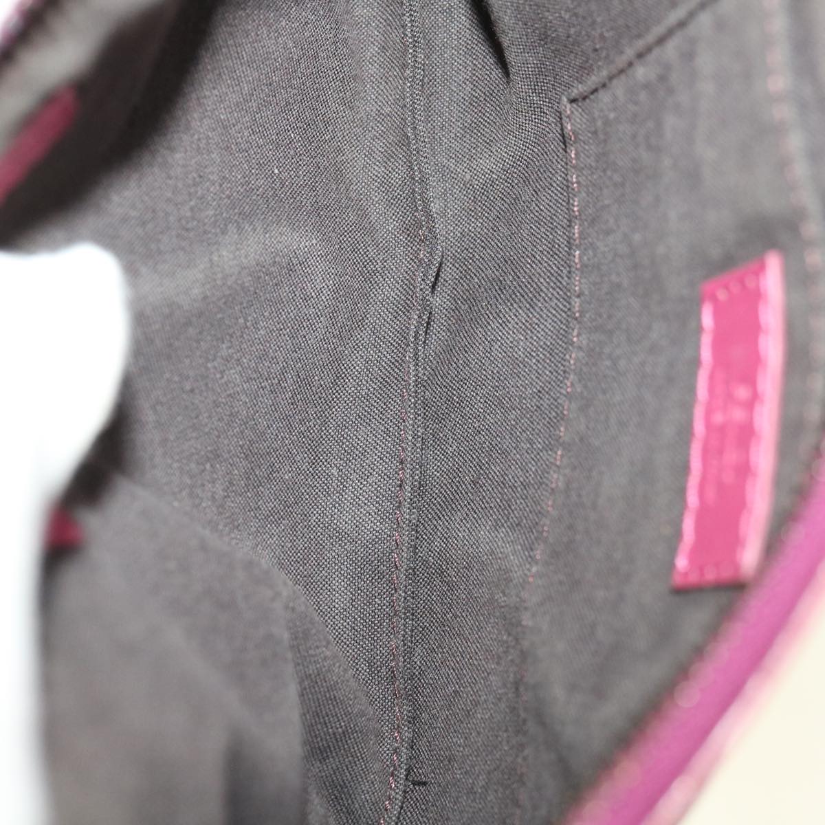 FENDI Zucchino Canvas Pouch Black Pinkyk10551