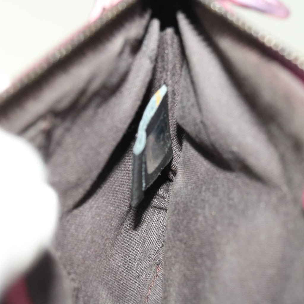 FENDI Zucchino Canvas Pouch Black Pinkyk10551