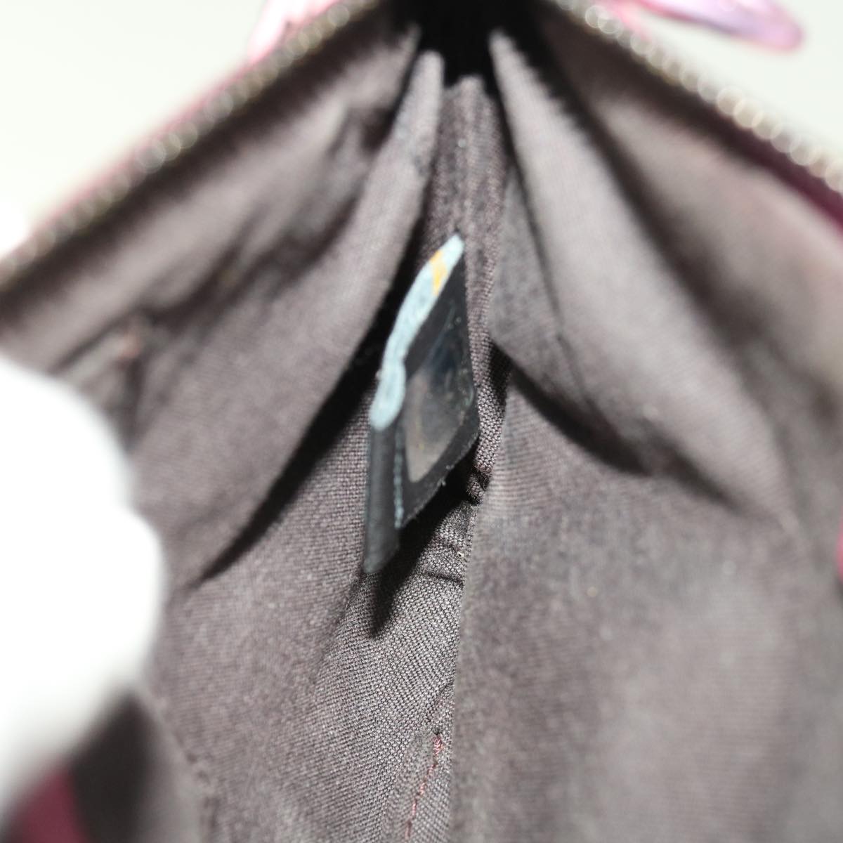 FENDI Zucchino Canvas Pouch Black Pinkyk10551