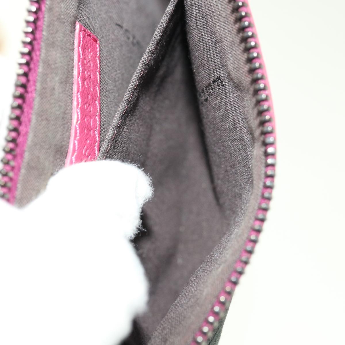 FENDI Zucchino Canvas Pouch Black Pinkyk10551