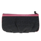 FENDI Zucchino Canvas Pouch Black Pinkyk10551