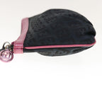FENDI Zucchino Canvas Pouch Black Pinkyk10551