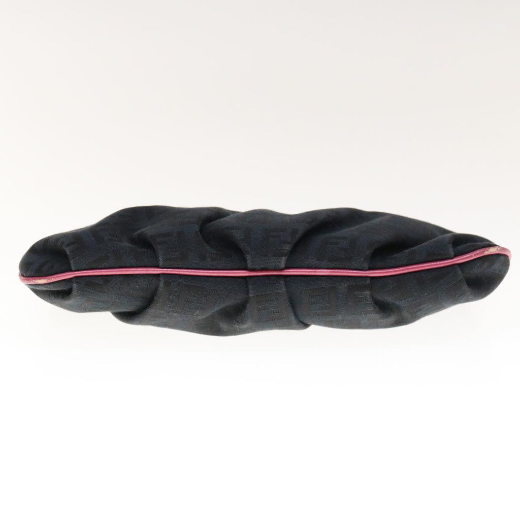 FENDI Zucchino Canvas Pouch Black Pinkyk10551