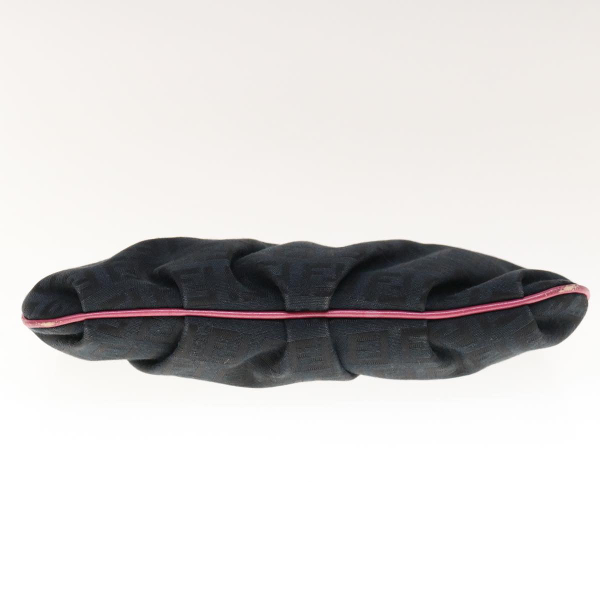FENDI Zucchino Canvas Pouch Black Pinkyk10551