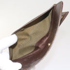 FENDI Zucca Canvas Long Wallet Black Brownyk10582
