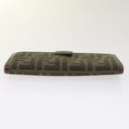 FENDI Zucca Canvas Long Wallet Black Brownyk10582