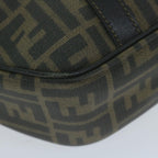 FENDI Zucca Canvas Hand Bag Black Brownyk10606