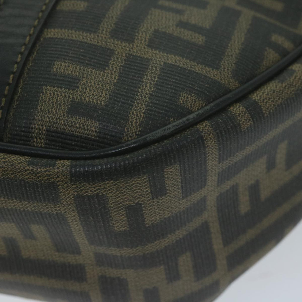FENDI Zucca Canvas Hand Bag Black Brownyk10606