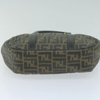 FENDI Zucca Canvas Hand Bag Black Brownyk10606