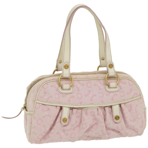 CELINE C Macadam Canvas Shoulder Bag Pink 10678