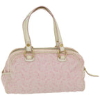 CELINE C Macadam Canvas Shoulder Bag Pink 10678