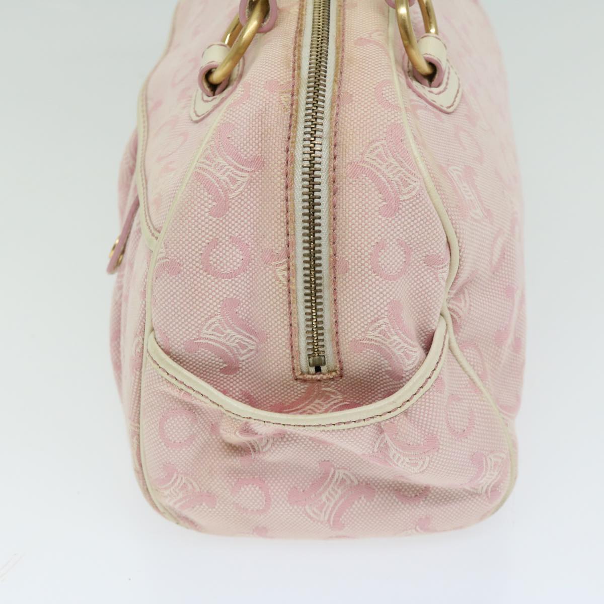 CELINE C Macadam Canvas Shoulder Bag Pink 10678