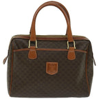 CELINE Macadam Canvas Hand Bag PVC Brown 10689