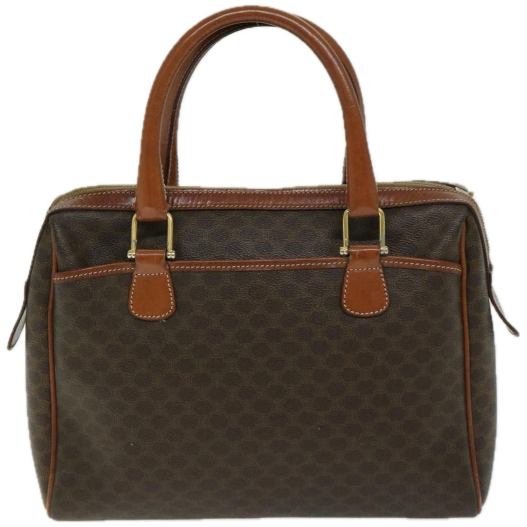 CELINE Macadam Canvas Hand Bag PVC Brown 10689