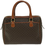 CELINE Macadam Canvas Hand Bag PVC Brown 10689