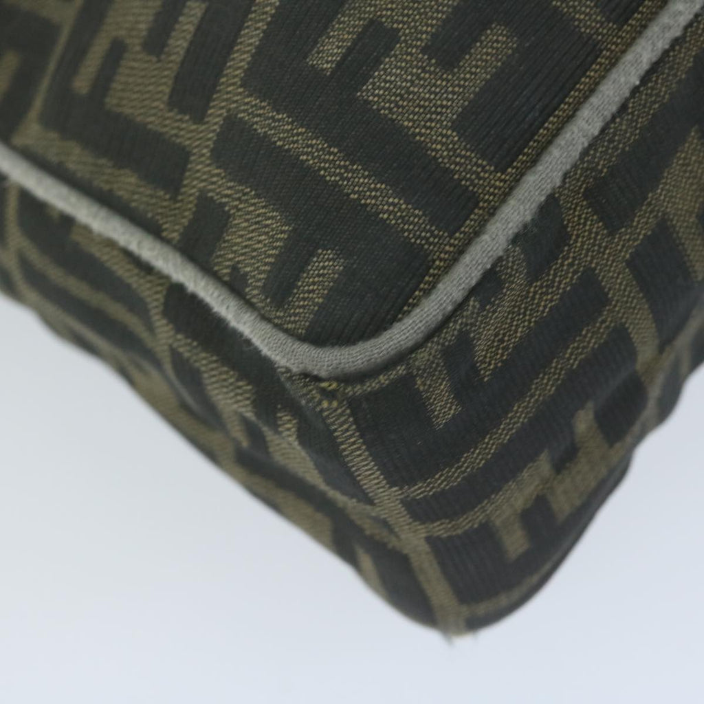 FENDI Zucca Canvas Shoulder Bag Black Brownyk10698