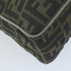 FENDI Zucca Canvas Shoulder Bag Black Brownyk10698
