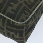 FENDI Zucca Canvas Shoulder Bag Black Brownyk10698