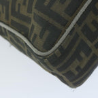 FENDI Zucca Canvas Shoulder Bag Black Brownyk10698