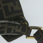 FENDI Zucca Canvas Shoulder Bag Black Brownyk10698