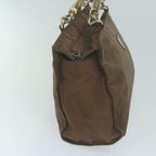 PRADA Hand Bag Nylon Brown  yk10701