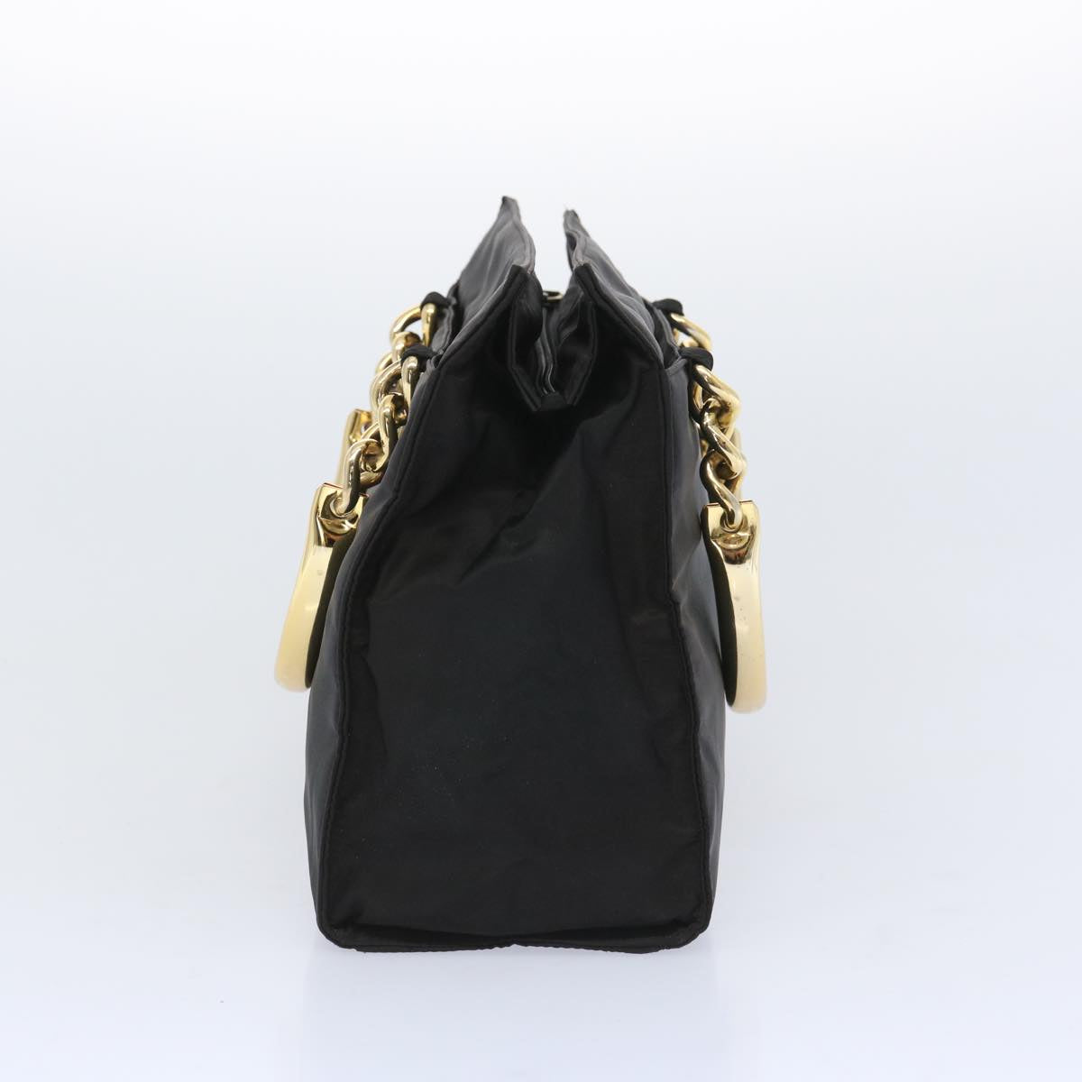 PRADA Hand Bag Nylon Black  yk10714