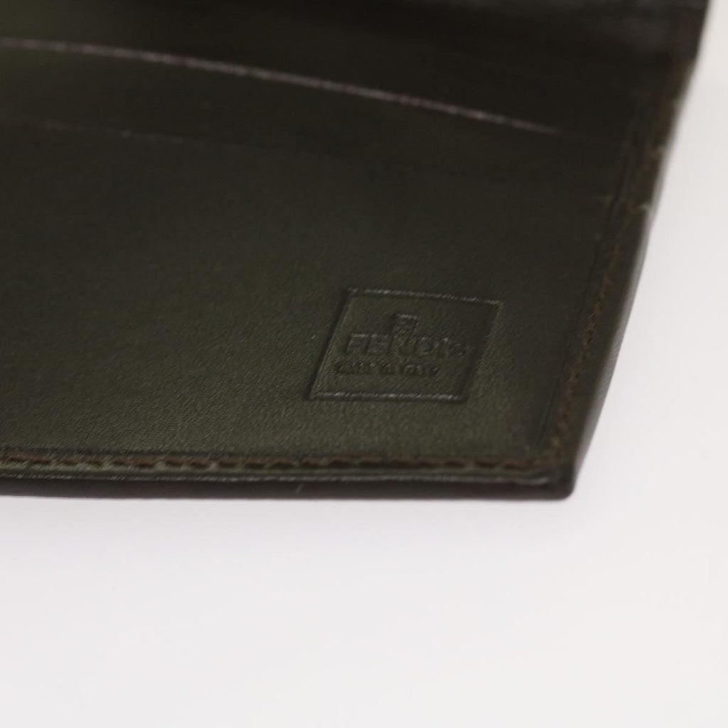 FENDI Zucca Canvas Long Wallet Black Brownyk10736