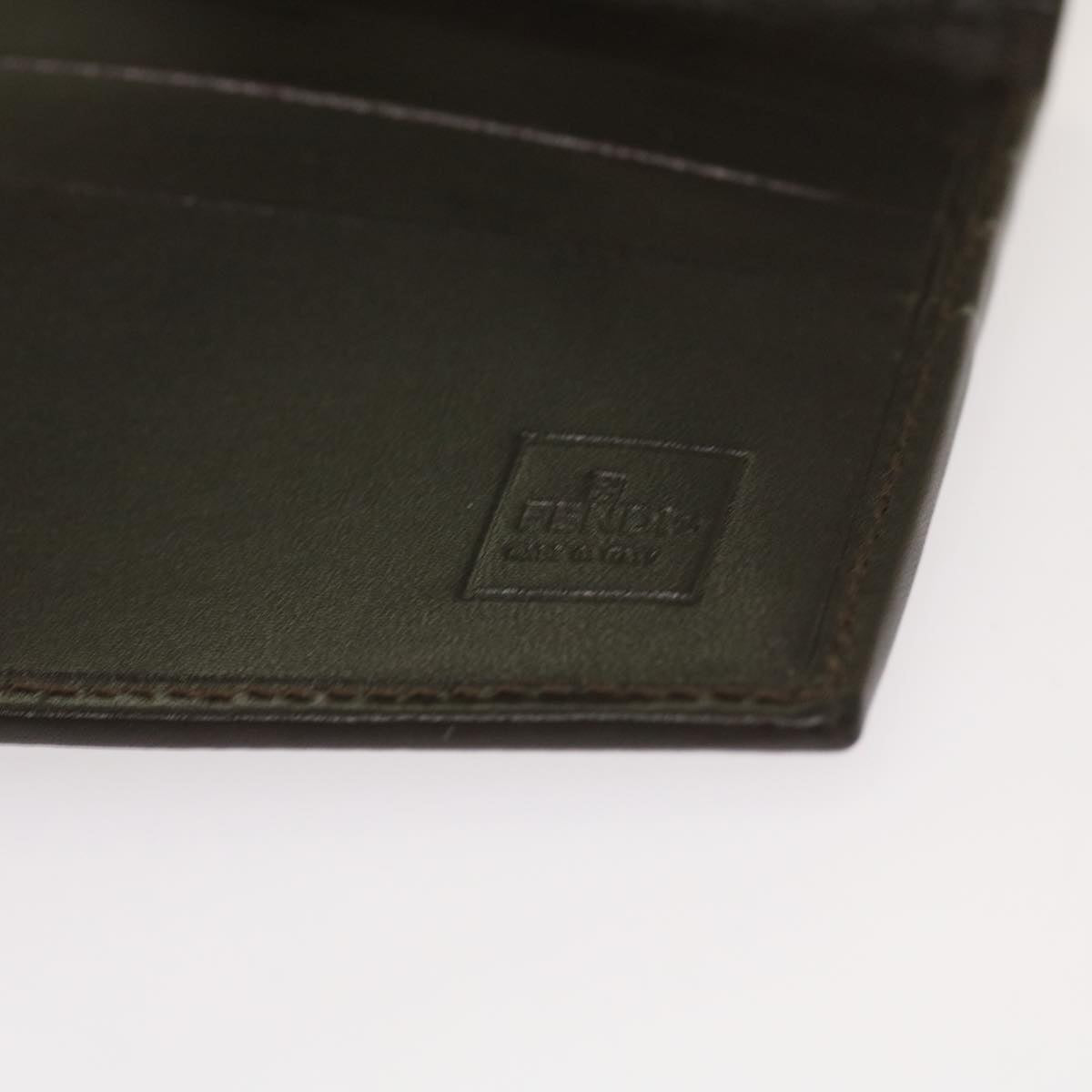 FENDI Zucca Canvas Long Wallet Black Brownyk10736