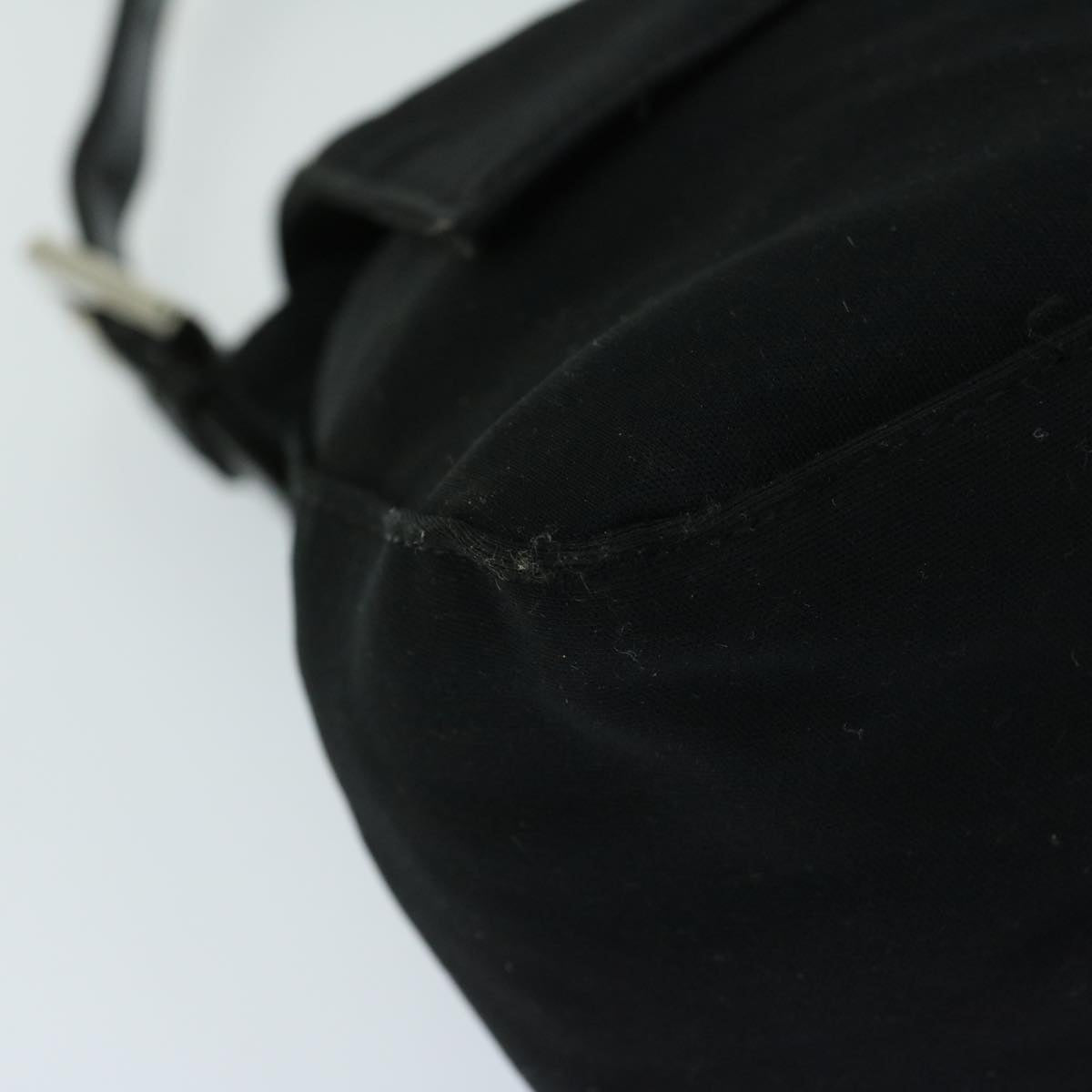 FENDI Mamma Baguette Shoulder Bag Nylon Blackyk10749