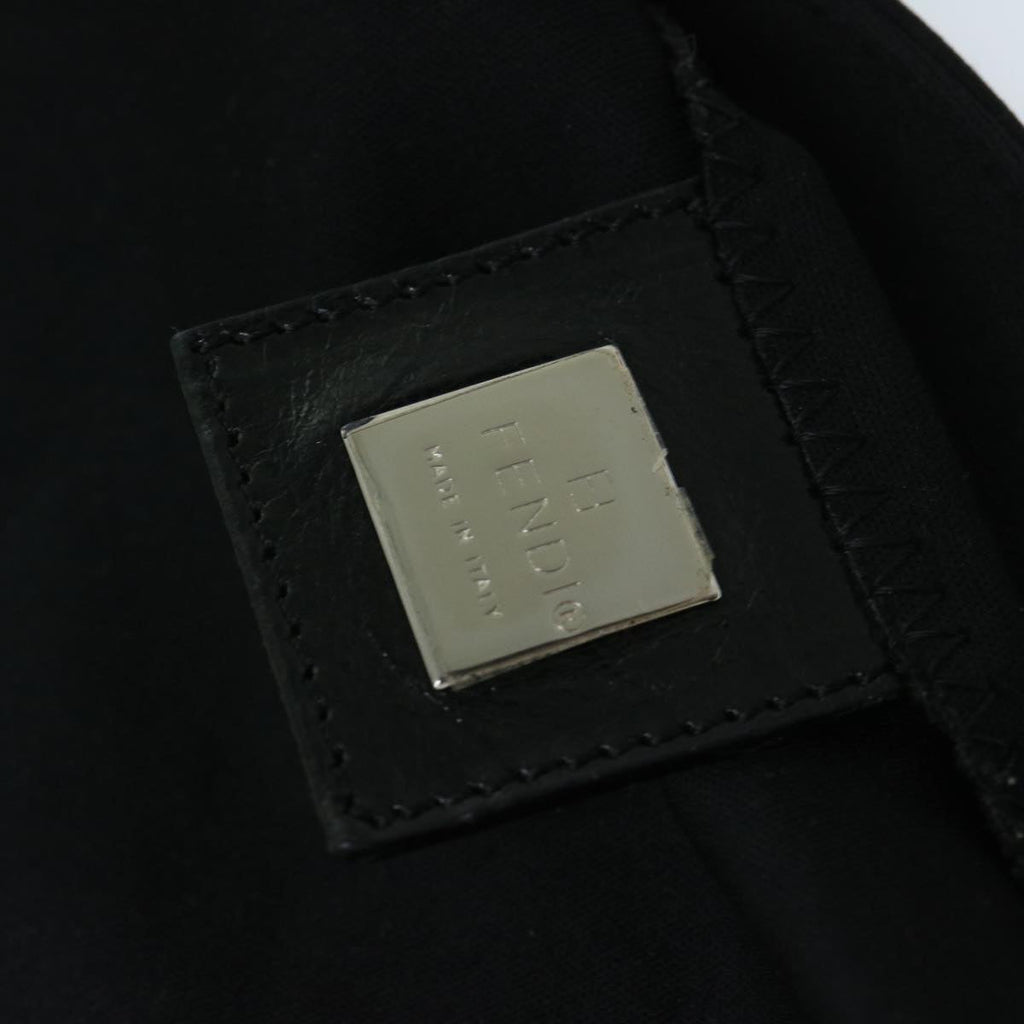 FENDI Mamma Baguette Shoulder Bag Nylon Blackyk10749