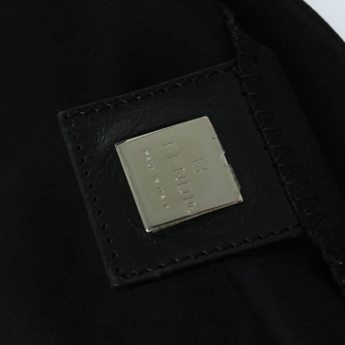 FENDI Mamma Baguette Shoulder Bag Nylon Blackyk10749