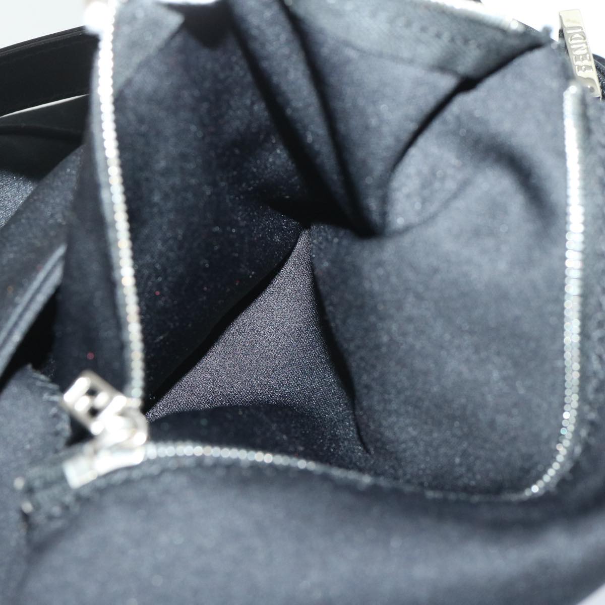 FENDI Mamma Baguette Shoulder Bag Nylon Blackyk10749