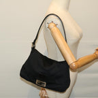 FENDI Mamma Baguette Shoulder Bag Nylon Blackyk10749