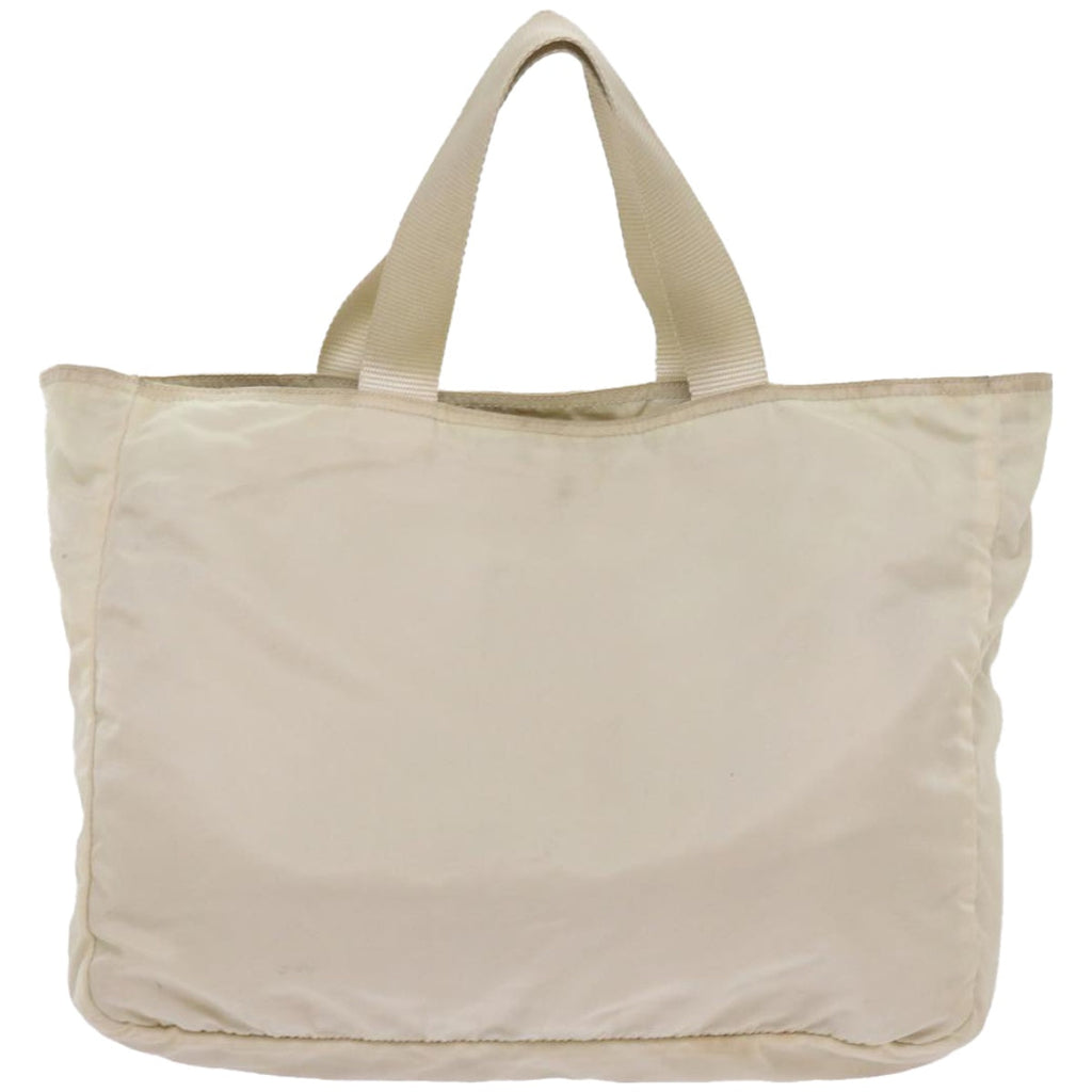 PRADA Tote Bag Nylon Beige  yk10788