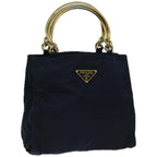 PRADA Hand Bag Nylon Navy yk10804