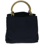 PRADA Hand Bag Nylon Navy yk10804
