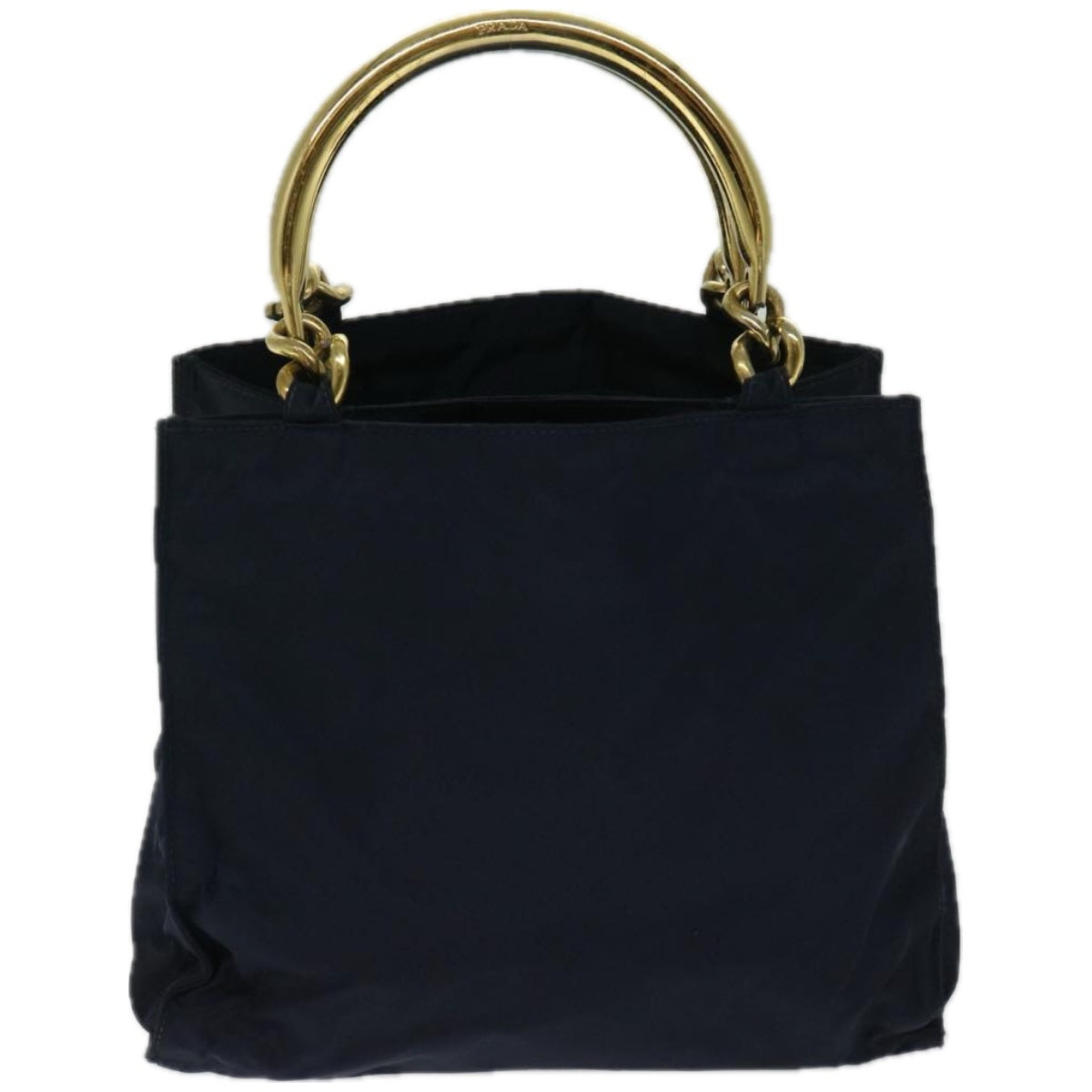 PRADA Hand Bag Nylon Navy yk10804
