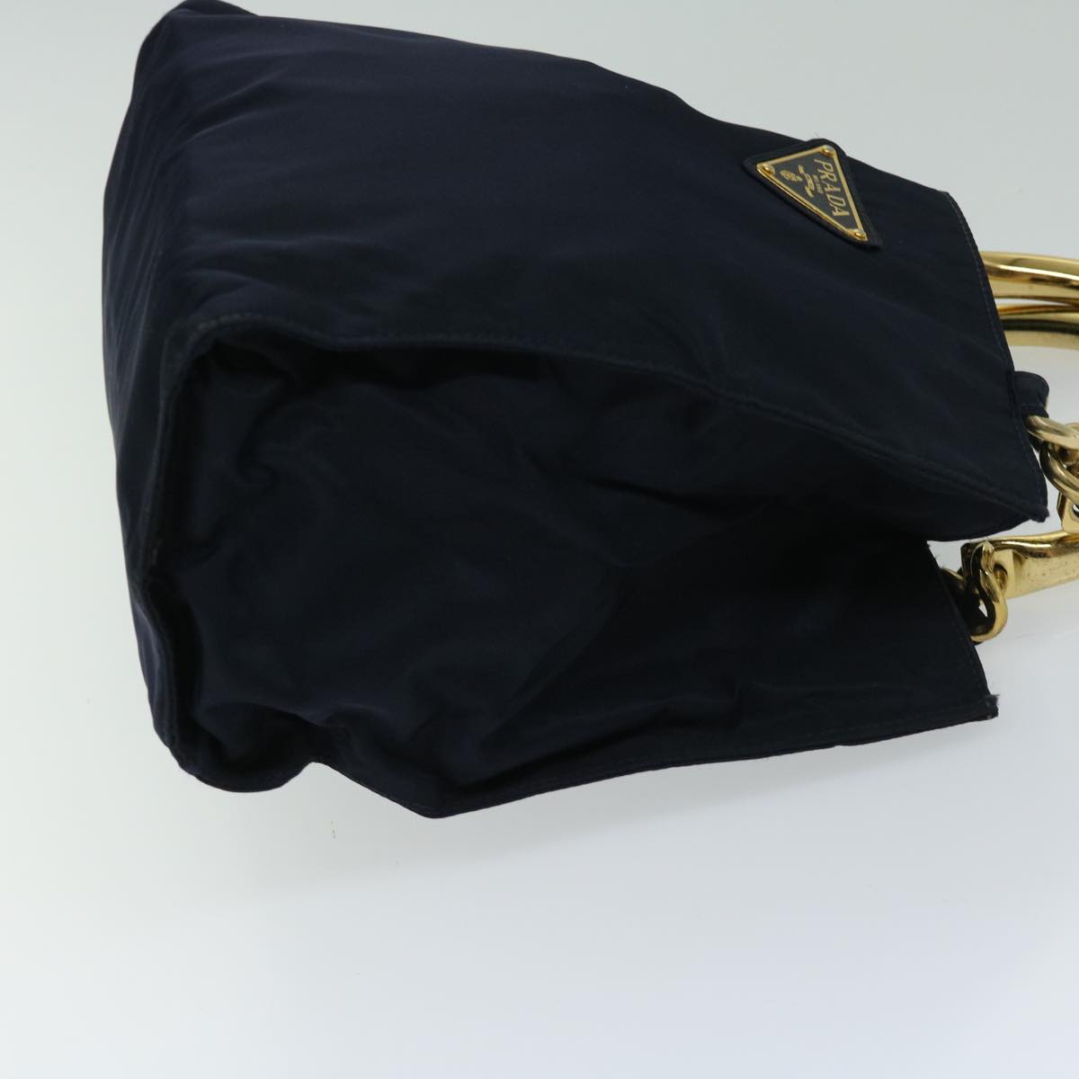 PRADA Hand Bag Nylon Navy yk10804