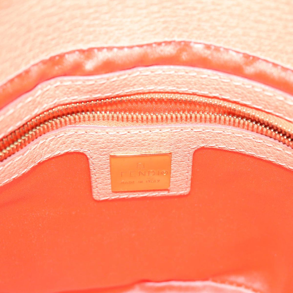 FENDI Mamma Baguette Shoulder Bag Leather Orangeyk10805