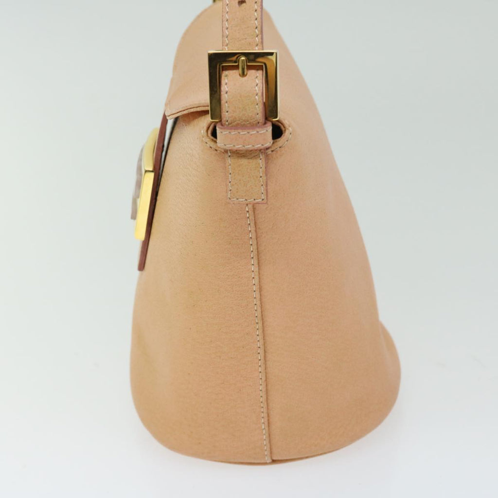 FENDI Mamma Baguette Shoulder Bag Leather Orangeyk10805