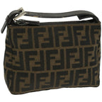 FENDI Zucca Canvas Hand Bag Black Brownyk10821
